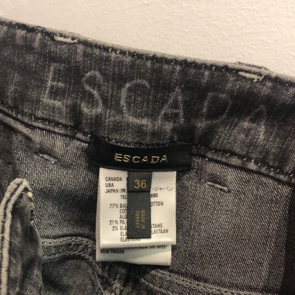 Escada Grey Heart-Motif Jeans - Picture 10 of 11